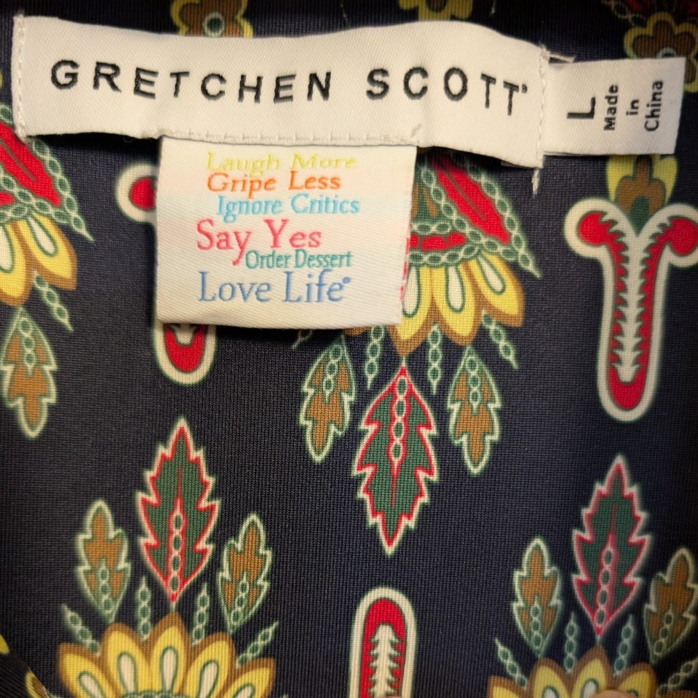 Gretchen Scott Designs Navy Paisley Dress - Picture 7 of 10